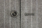 Dolce & Gabbana Gray Striped Wool Logo Vest Gilet Weste