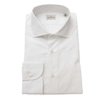 Bagutta White Cotton Men's Shirt Slim Fit With French Collar