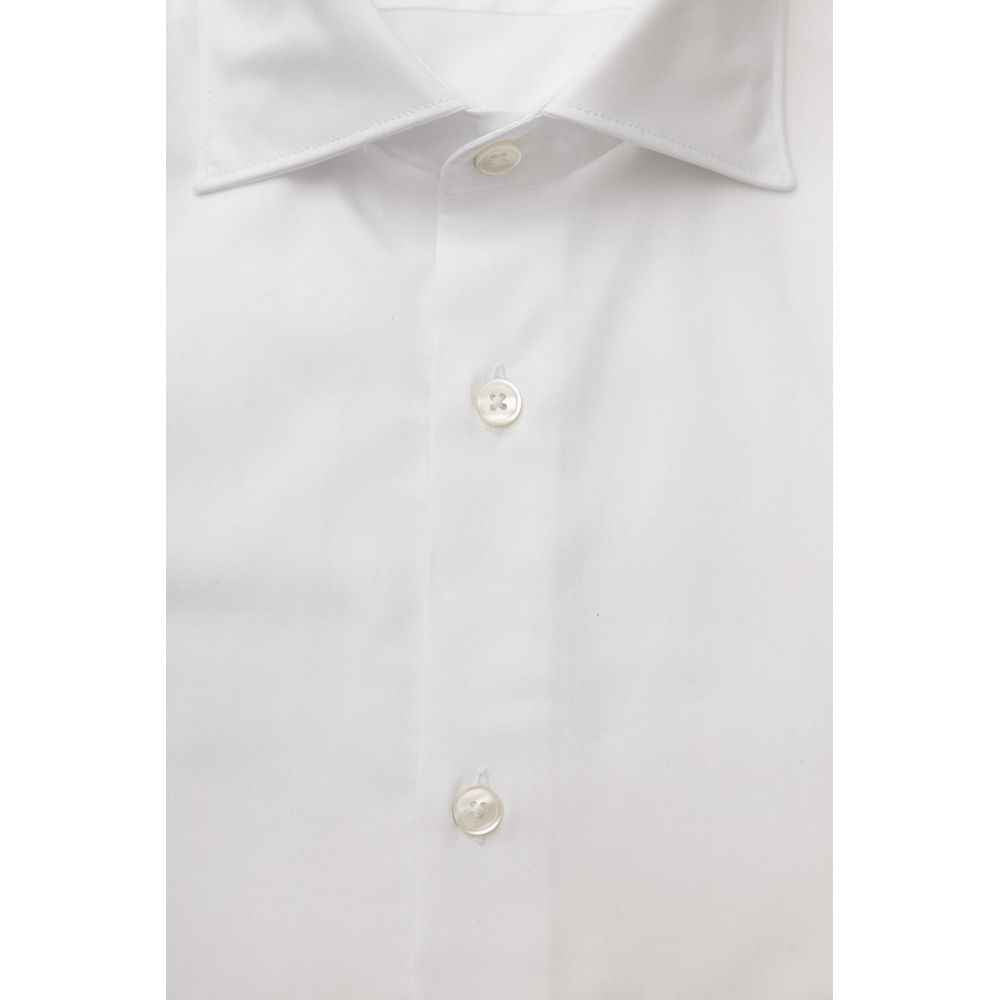 Bagutta White Cotton Men Shirt