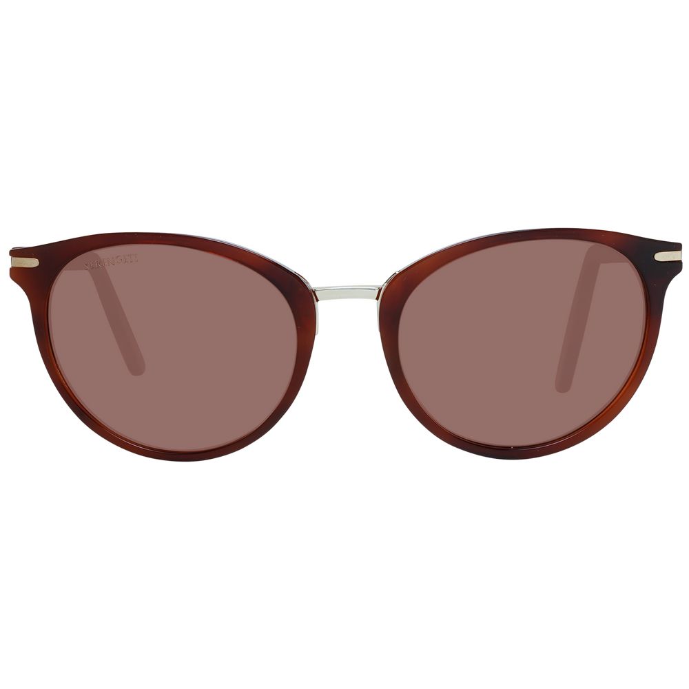 Serengeti Brown Acetate & Metal Sunglasses