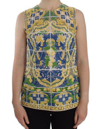 Dolce & Gabbana Multicolor Majolica Embroidered Sweater