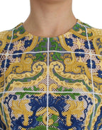 Dolce & Gabbana Multicolor Majolica Embroidered Sweater