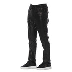 Trussardi Black Lamb Leather Men Pant