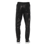 Trussardi Black Lamb Leather Men Pant