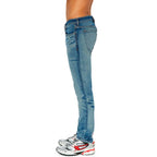 Diesel Blue Cotton Men Skinny Jean