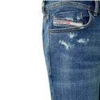 Diesel Blue Cotton Men Skinny Jean