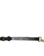 Dolce & Gabbana Black Suede Gold Chain Crystal Waist Belt - Maison Luxe