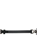 Dolce & Gabbana Black Daisy Crystal Dauphine Waist Belt - Maison Luxe
