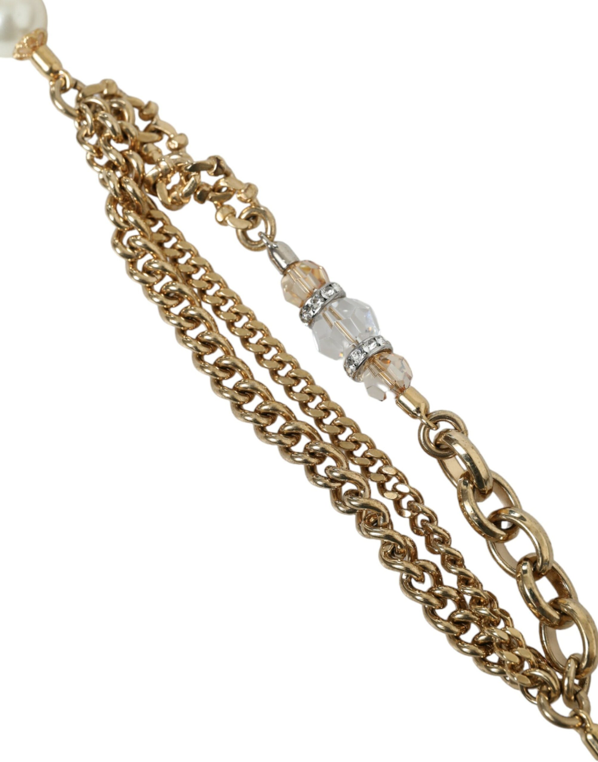 Dolce & Gabbana Blue Braided Gold Brass Chain Waist Belt - Maison Luxe