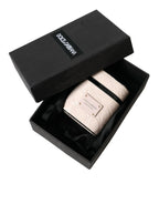 Dolce & Gabbana Light Pink Calf Leather Metal Logo Plaque Airpods Case - Maison Luxe