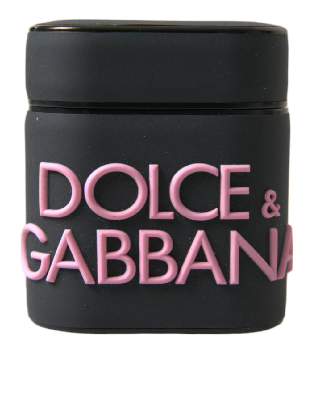 Dolce & Gabbana Black Pink Silicone Embossed Logo Airpods Case - Maison Luxe