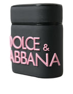 Dolce & Gabbana Black Pink Silicone Embossed Logo Airpods Case - Maison Luxe