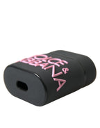 Dolce & Gabbana Black Pink Silicone Embossed Logo Airpods Case - Maison Luxe