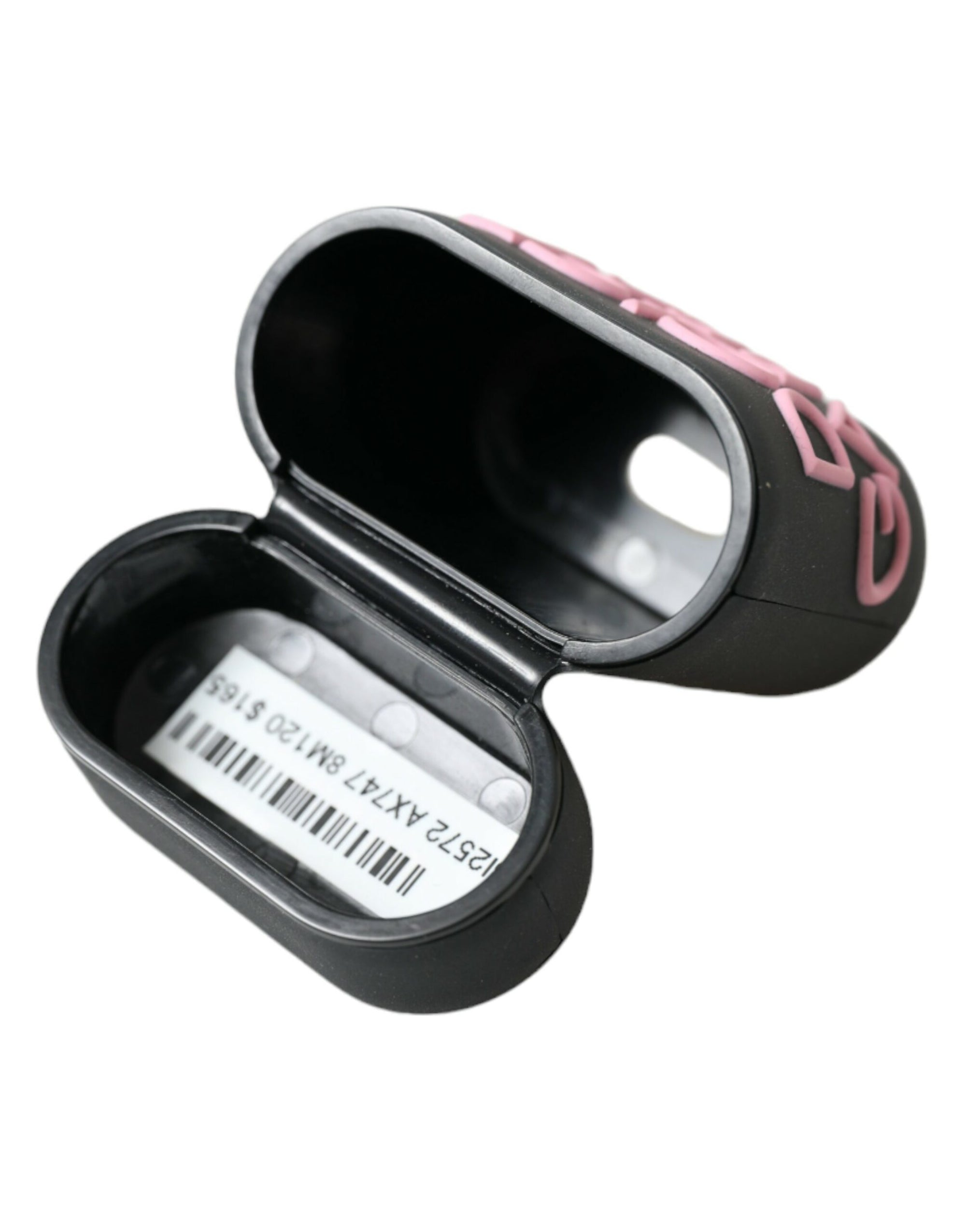 Dolce & Gabbana Black Pink Silicone Embossed Logo Airpods Case - Maison Luxe