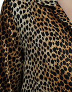 Dolce & Gabbana Brown Leopard Print Long Sleeves Blouse Top