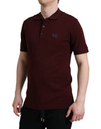 Dolce & Gabbana Maroon Collared Short Sleeves Polo T-shirt