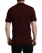 Dolce & Gabbana Maroon Collared Short Sleeves Polo T-shirt