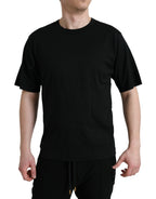 Dolce & Gabbana Black Logo Embossed Crew Neck Short Sleeves T-shirt
