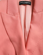 Dolce & Gabbana Pink Polyester Single Breasted Blazer Jacket