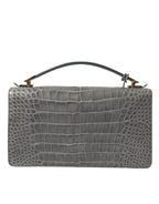 Balenciaga Gray Exotic Leather Medium Shoulder Hand Purse Bag