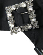 Dolce & Gabbana Black Swarovski Crystal Embellished Hair Clip - Maison Luxe