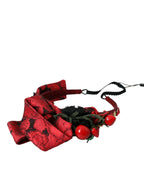 Dolce & Gabbana Red Cherry Sicily Embellished Women Hairband Diadem - Maison Luxe