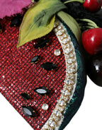 Dolce & Gabbana Red Watermelon Cherry Crystal Hairband Statement Diadem - Maison Luxe