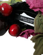 Dolce & Gabbana Red Watermelon Cherry Crystal Hairband Statement Diadem - Maison Luxe