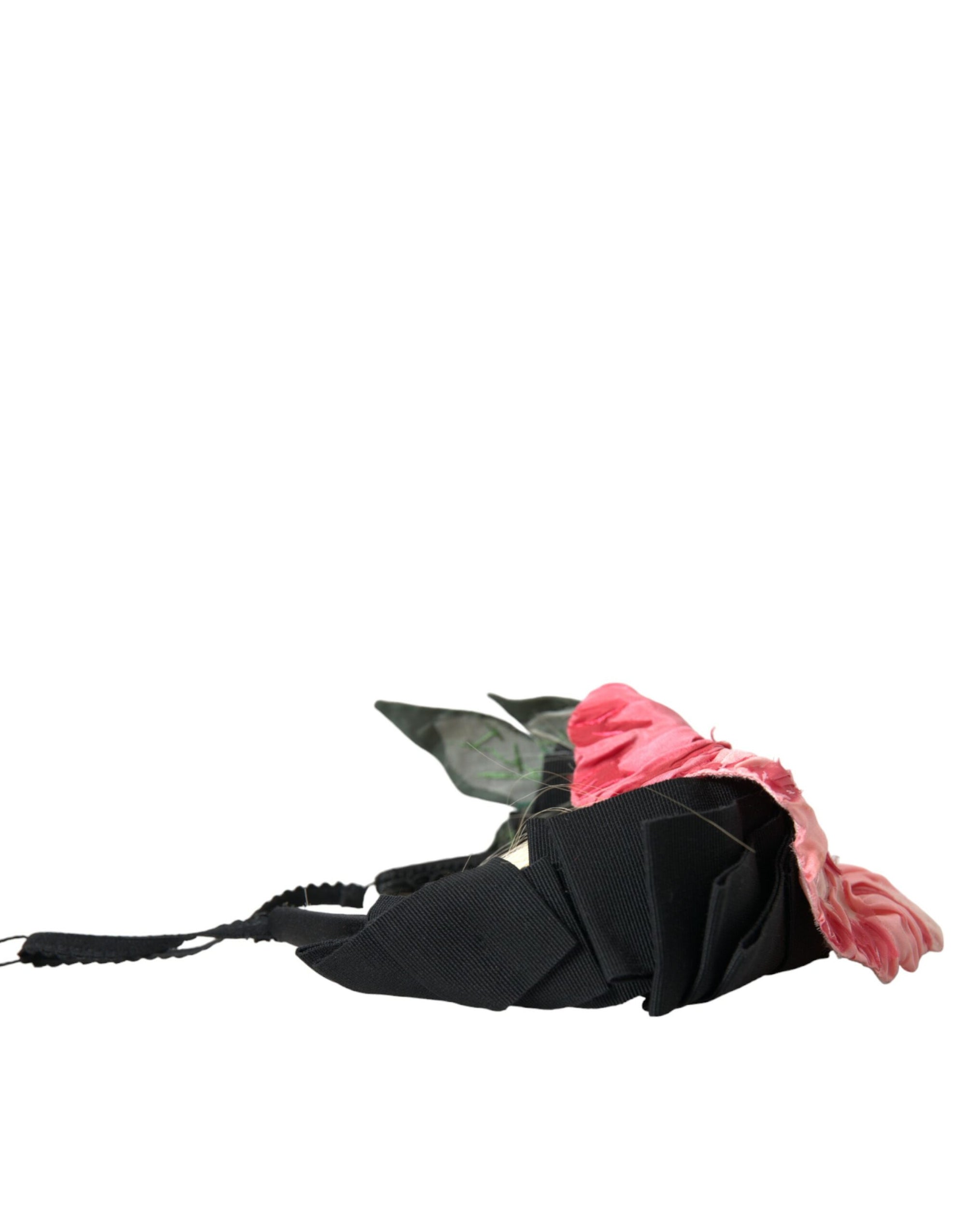 Dolce & Gabbana Black Viscose White Hair Parrucchiera Headband Diadem - Maison Luxe