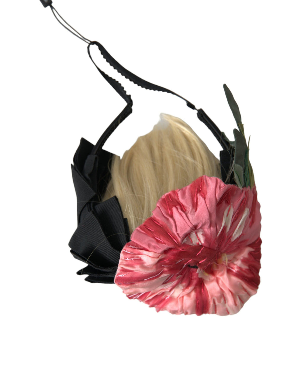Dolce & Gabbana Black Viscose White Hair Parrucchiera Headband Diadem - Maison Luxe