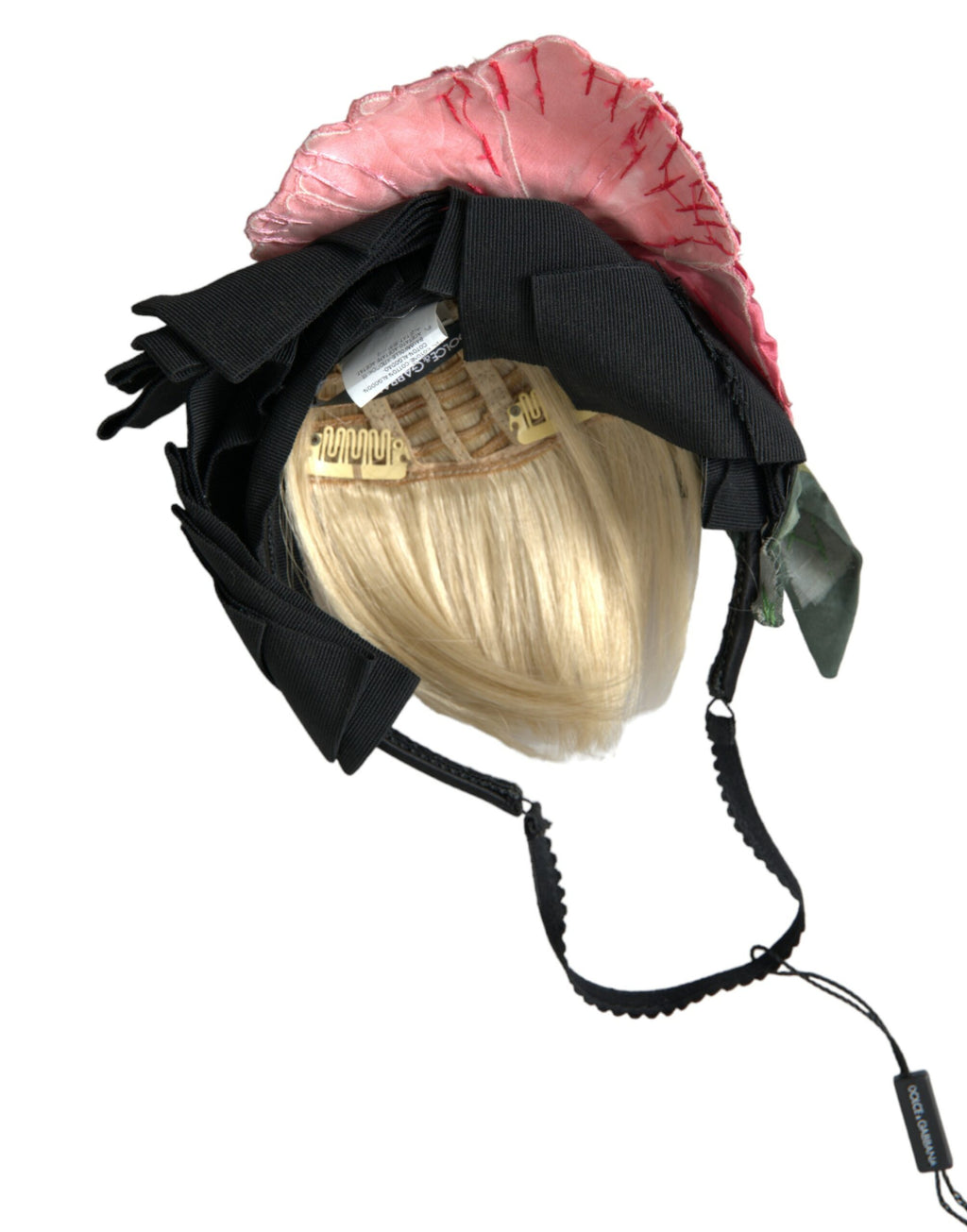 Dolce & Gabbana Black Viscose White Hair Parrucchiera Headband Diadem - Maison Luxe