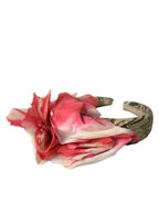 Dolce & Gabbana Multicolor Floral Applique Silk Women Headband Diadem - Maison Luxe