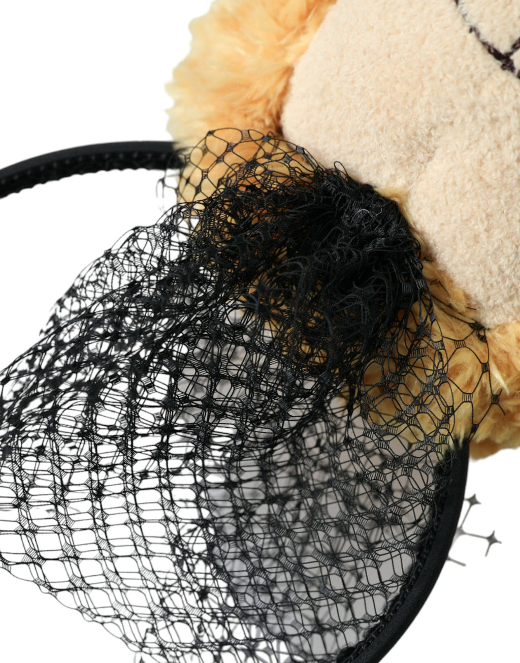 Dolce & Gabbana Brown Teddy Bear Gold Crystal Crown Hair Band Diadem - Maison Luxe