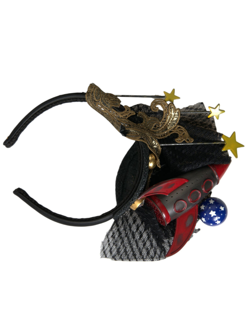 Dolce & Gabbana Multicolor Missile Rocket Crystal Stars Headband Diadem - Maison Luxe