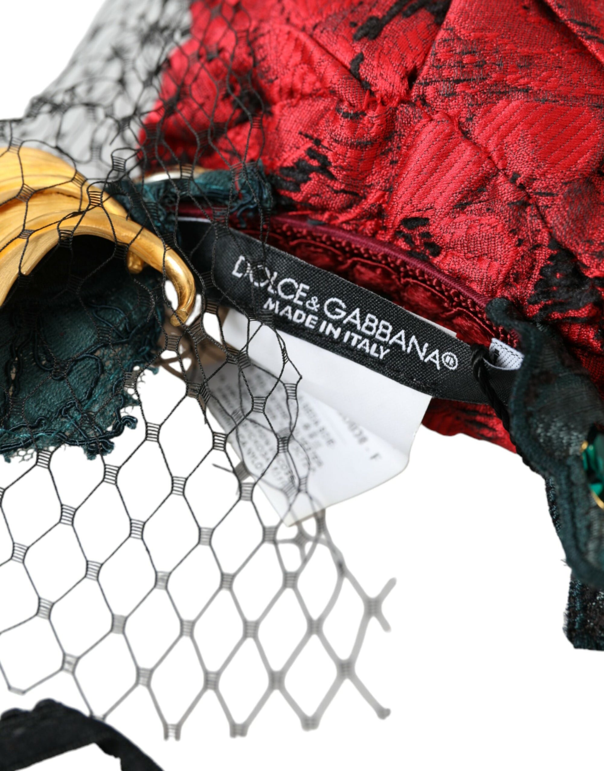 Dolce & Gabbana Multicolor Rose Silk Crystal Netted Logo Headband Diadem - Maison Luxe