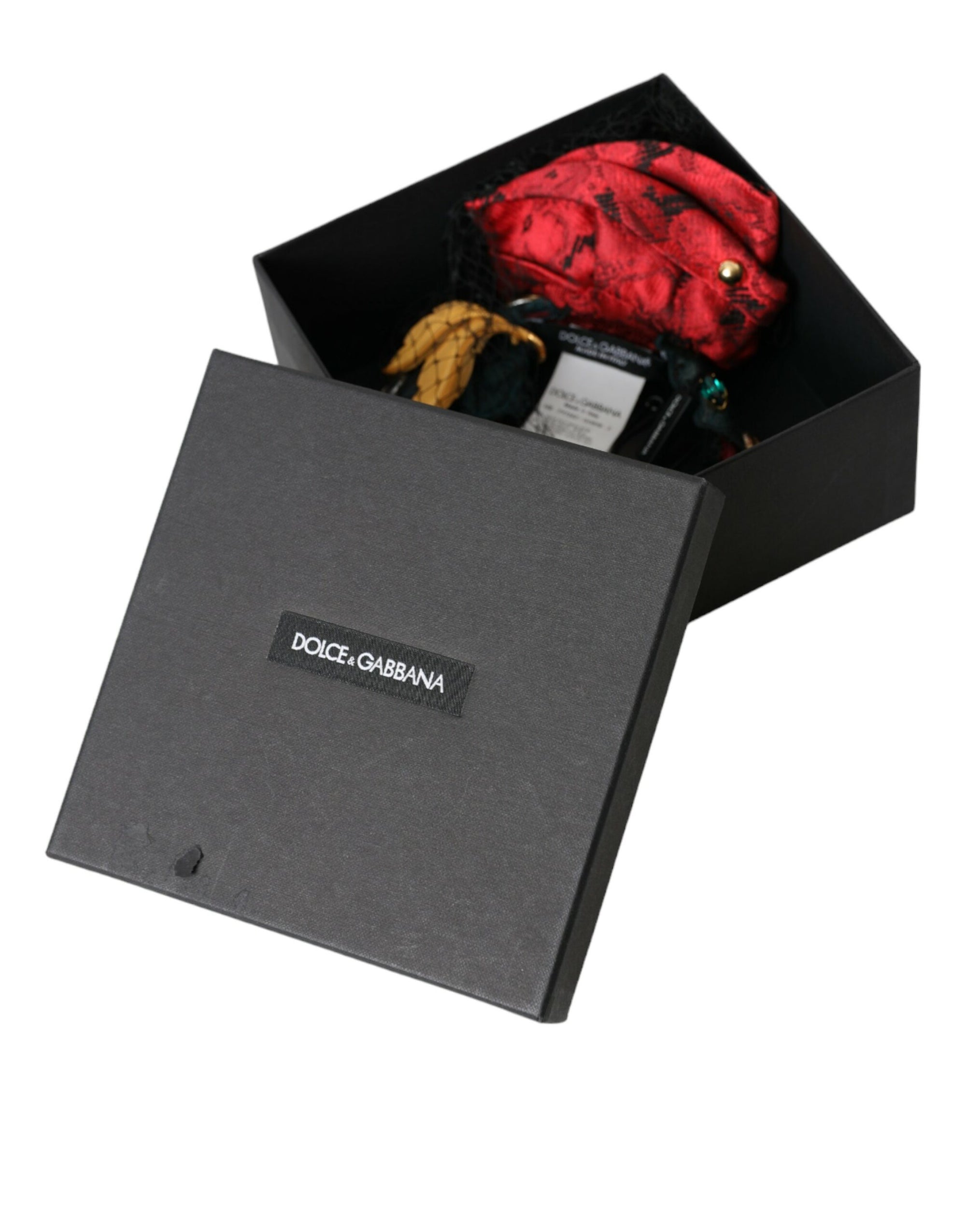 Dolce & Gabbana Multicolor Rose Silk Crystal Netted Logo Headband Diadem - Maison Luxe