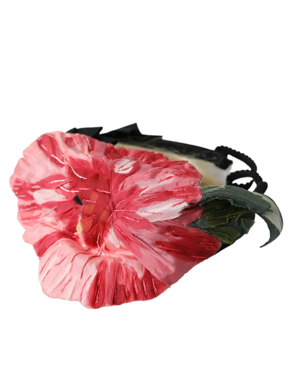 Dolce & Gabbana Black Viscose White Hair Parrucchiera Headband Diadem - Maison Luxe