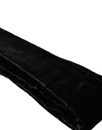 Dolce & Gabbana Black Viscose Wide Waist Women Belt - Maison Luxe