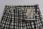 Dolce & Gabbana White Black Striped Casual Shorts