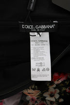 Dolce & Gabbana Multicolor Silk Stretch Floral Shift Long Dress