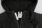 Exte Gray Top Hooded Cotton Zipper Sweater