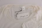MARGHI LO' White 100% Lana Wool Top Blouse T-shirt