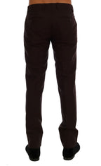 Dolce & Gabbana Purple Wool Stretch Formal Pants
