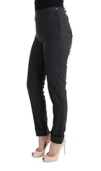 Ermanno Scervino Gray Virgin Wool Skinny Casual Pants