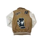 Comme Des Fuckdown Chic Cotton and Faux Leather Bomber Jacket