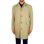 Aquascutum Beige Cotton Men Trench Coat