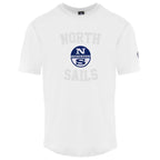North Sails White Cotton Men T-Shirt