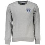 La Martina Gray Cotton Men's Crewneck Sweater