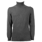 Emilio Romanelli Gray Cashmere Men's Turtleneck Sweater