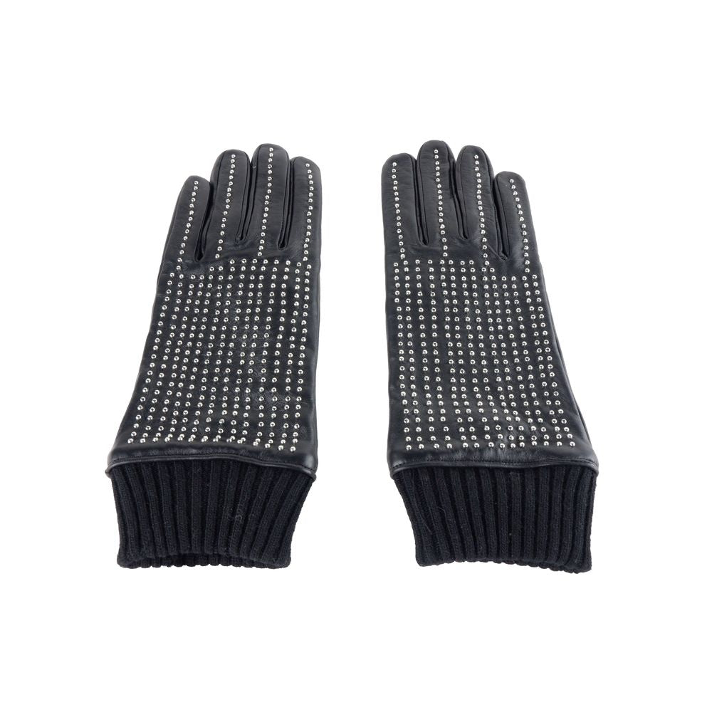Cavalli Class Black Lambskin Men Glove - Maison Luxe